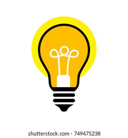 Lightbulb icon on white background      