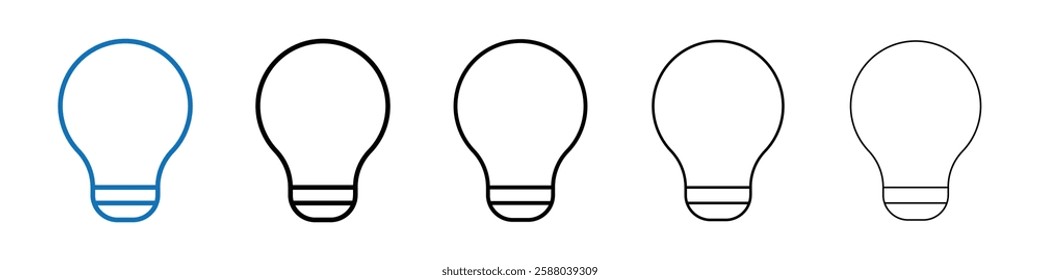 Lightbulb icon Outline vector logo for web ui