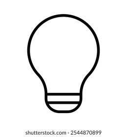 Lightbulb icon Outline vector for web ui