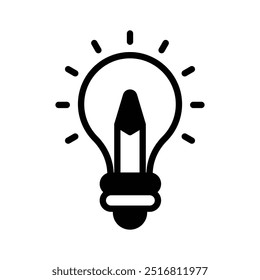 Un icono de bombilla que representa una idea brillante o inspiración