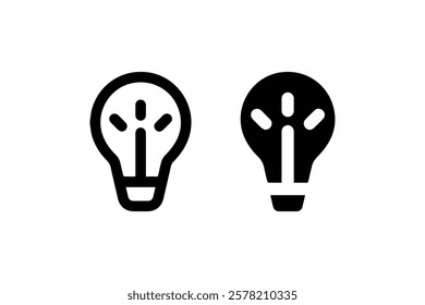 Lightbulb Icon Representing Innovation and Ideas vector