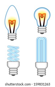 Lightbulb icon set