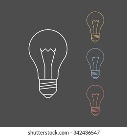 Lightbulb icon set.