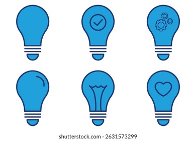 Lightbulb Icon Set. Bulb lamp icon, Lamp icons, Idea light bulb vector illustration. Lamp icon set. Light bulb icon vector. idea symbol. 