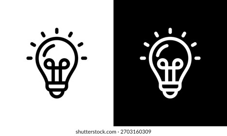 Lightbulb With Icon Set Design