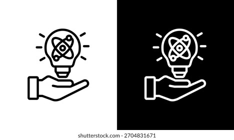 Lightbulb With Icon Set Design