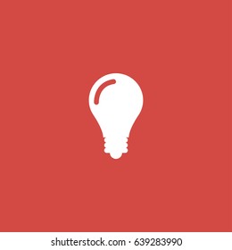 lightbulb icon. sign design. red background