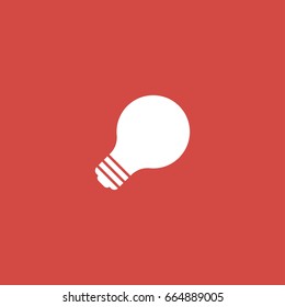 lightbulb icon. sign design. red background