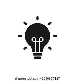 Icono de la bombilla de la Ilustración vectorial brillante de la innovación de la creatividad de la idea y de la inspiración para el concepto del negocio y de la tecnología
