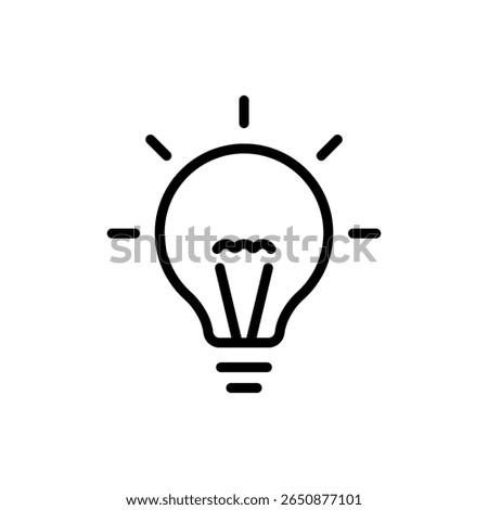 Lightbulb icon symbol of idea creativity innovation and bright thinking vector illustration for technology business and education