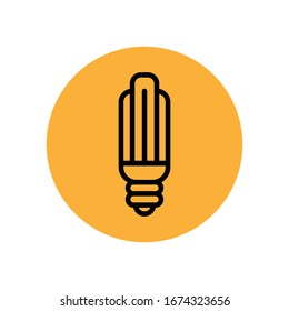 Icono de lámpara, símbolo de idea. Pictograma vectorial.