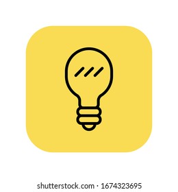 Glühbirne Symbol, Symbol der Idee. Piktogramm der Vektorillustration.