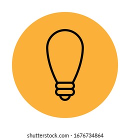 Icono de lámpara, símbolo de idea. Pictograma vectorial.