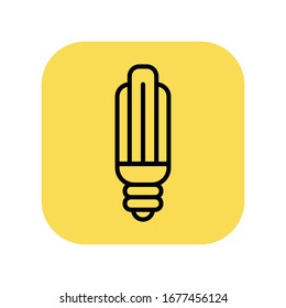 Lightbulb icon, symbol of idea. Vector pictogram.