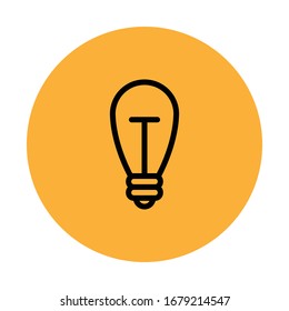 Icono de lámpara, símbolo de idea. Pictograma vectorial.