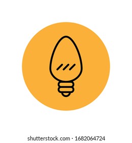 Icono de lámpara, símbolo de idea. Pictograma vectorial.