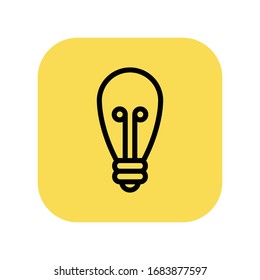 Icono de lámpara, símbolo de idea. Pictograma vectorial.