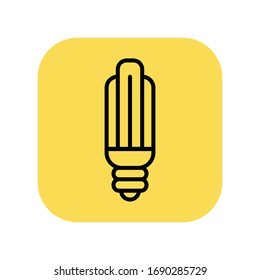 Lightbulb icon, symbol of idea. Vector pictogram.