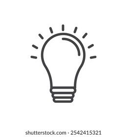 Lightbulb icon Symbol mark in filled style