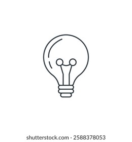 Lightbulb icon symbol vector illustration isolated on white background