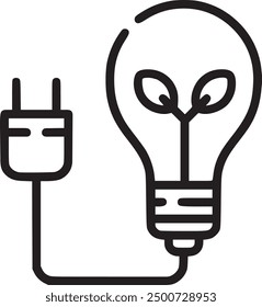 Icono de bombilla que simboliza una idea o innovación. Icono de bombilla que representa la creatividad y las ideas innovadoras. EPS