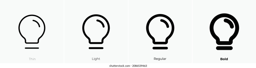 Glühbirne-Symbol. Thin, hellrosa und feines Design einzeln auf weißem Hintergrund