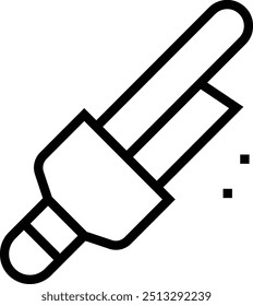 Icono de bombilla. Diseño de estilo lineal delgado aislado sobre fondo blanco
