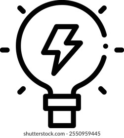 lightbulb icon. Thin Linear Style Design Isolated On White Background