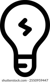 lightbulb icon. Thin Linear Style Design Isolated On White Background