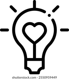 lightbulb icon. Thin Linear Style Design Isolated On White Background