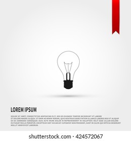 Lightbulb icon vector