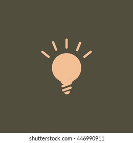 lightbulb icon vector.