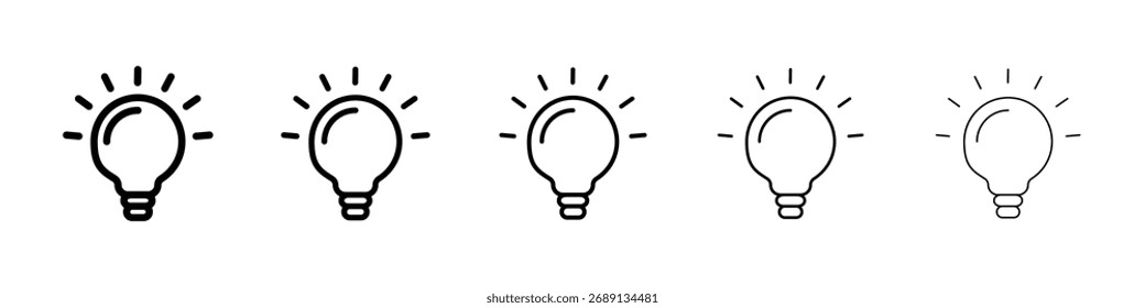 Icono de bombilla Ilustración de Arte vectorial