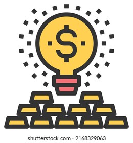 LIGHTBULB Icon Vector Business Symbol  