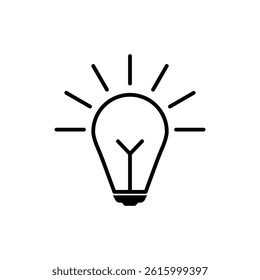 lightbulb icon vector design line style