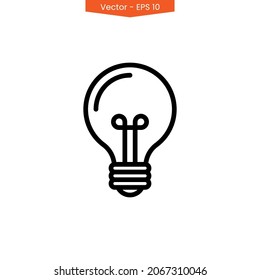 Lightbulb icon vector design template