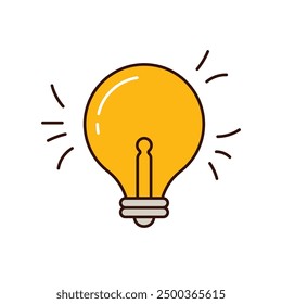 Lightbulb icon vector. idea icon. concept sign and symbol