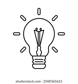 Icono de la bombilla. Vector de la idea. signo y símbolo del concepto