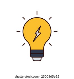 Lightbulb icon vector. idea icon. concept sign and symbol