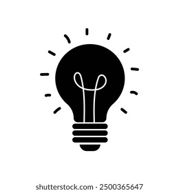 Lightbulb icon vector. idea icon. concept sign and symbol