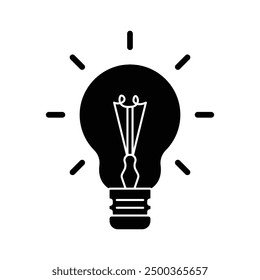 Lightbulb icon vector. idea icon. concept sign and symbol