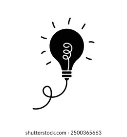 Lightbulb icon vector. idea icon. concept sign and symbol