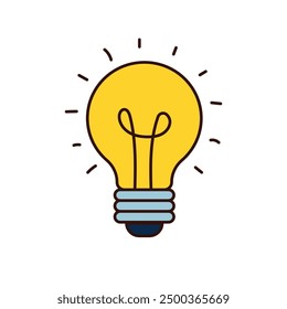 Lightbulb icon vector. idea icon. concept sign and symbol