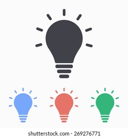 Lightbulb Icon, Vector Illustration.