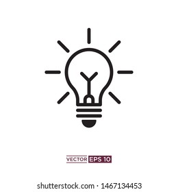 lightbulb icon vector illustration logo design