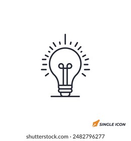 Lightbulb icon vector illustration. Lightbulb symbol isolated on white background.
