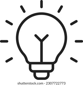 Lightbulb icon vector image. Suitable for mobile application web application and print media.
