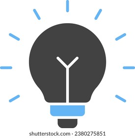 Lightbulb icon vector image. Suitable for mobile application web application and print media.