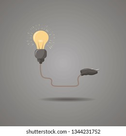 lightbulb icon. vector light bulb. idea symbol. energy illustration - electricity concept