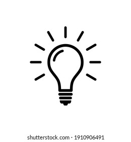 lightbulb icon vector. light, ideas, creativity symbol vector illustration